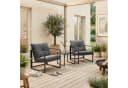 casa.pro Gartenlounge-Set 3-tlg. Dunkelgrau mit Kissen Bild 2