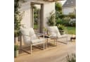 casa.pro Gartenlounge-Set 3-tlg. Beige Schwarz Stahl Bild 2