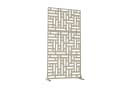 casa.pro Raumteiler Bernalda Stahl Sichtschutz 180x90cm Knoblauchbeige Bild 1