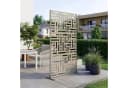 casa.pro Raumteiler Bernalda Stahl Sichtschutz 180x90cm Knoblauchbeige Bild 2