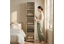 en.casa Mehrzweckschrank Weiß mit Tür und 5 Fächern Bild 4