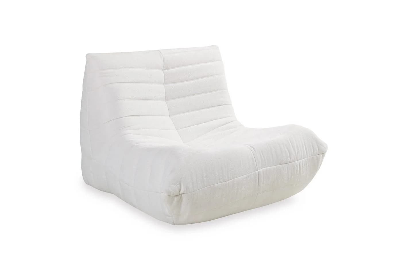 en.casa Sitzsack Kodsø mit Rückenlehne Chenille Beige