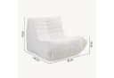 en.casa Sitzsack Kodsø mit Rückenlehne Chenille Beige Bild 3