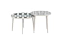 casa.pro Satztisch-Set »Faeto« mit Glasplatte und Metallgestell in Champagne Bild 1