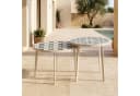 casa.pro Satztisch-Set »Faeto« mit Glasplatte und Metallgestell in Champagne Bild 2