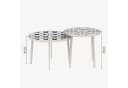 casa.pro Satztisch-Set »Faeto« mit Glasplatte und Metallgestell in Champagne Bild 3