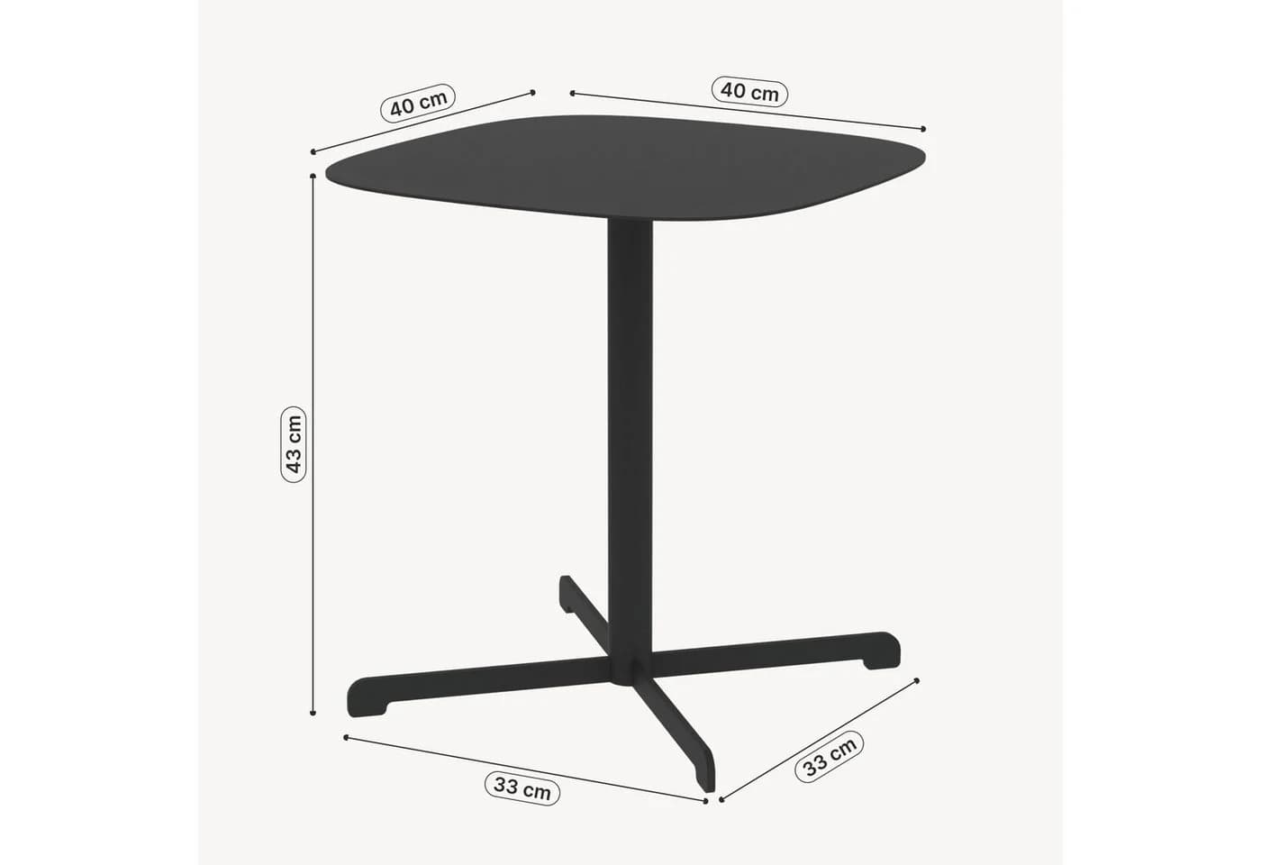 casa.pro Beistelltisch Foggia Stahl Grau Indoor Outdoor - Bild 3