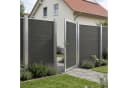 neu.holz Gartentor Segovia Grau WPC Holzdekor abschließbar Bild 4