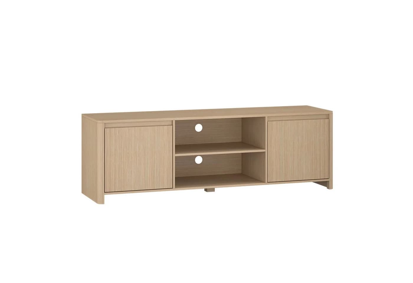 en.casa TV-Schrank Takranmaa Eicheoptik mit 2 Türen