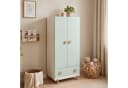 en.casa Kinderkleiderschrank Vaarentaa Weiß/Mintgrün mit Schublade Bild 2