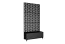 casa.pro Trennwand mit Blumenkasten Schwarz Metall Bild 1