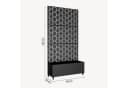 casa.pro Trennwand mit Blumenkasten Schwarz Metall Bild 3