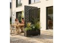 casa.pro Trennwand mit Blumenkasten Schwarz Metall Bild 4