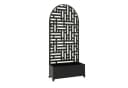 casa.pro Trennwand mit Blumenkasten Bernalda Schwarz Rollbar Bild 1