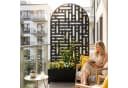 casa.pro Trennwand mit Blumenkasten Bernalda Schwarz Rollbar Bild 4