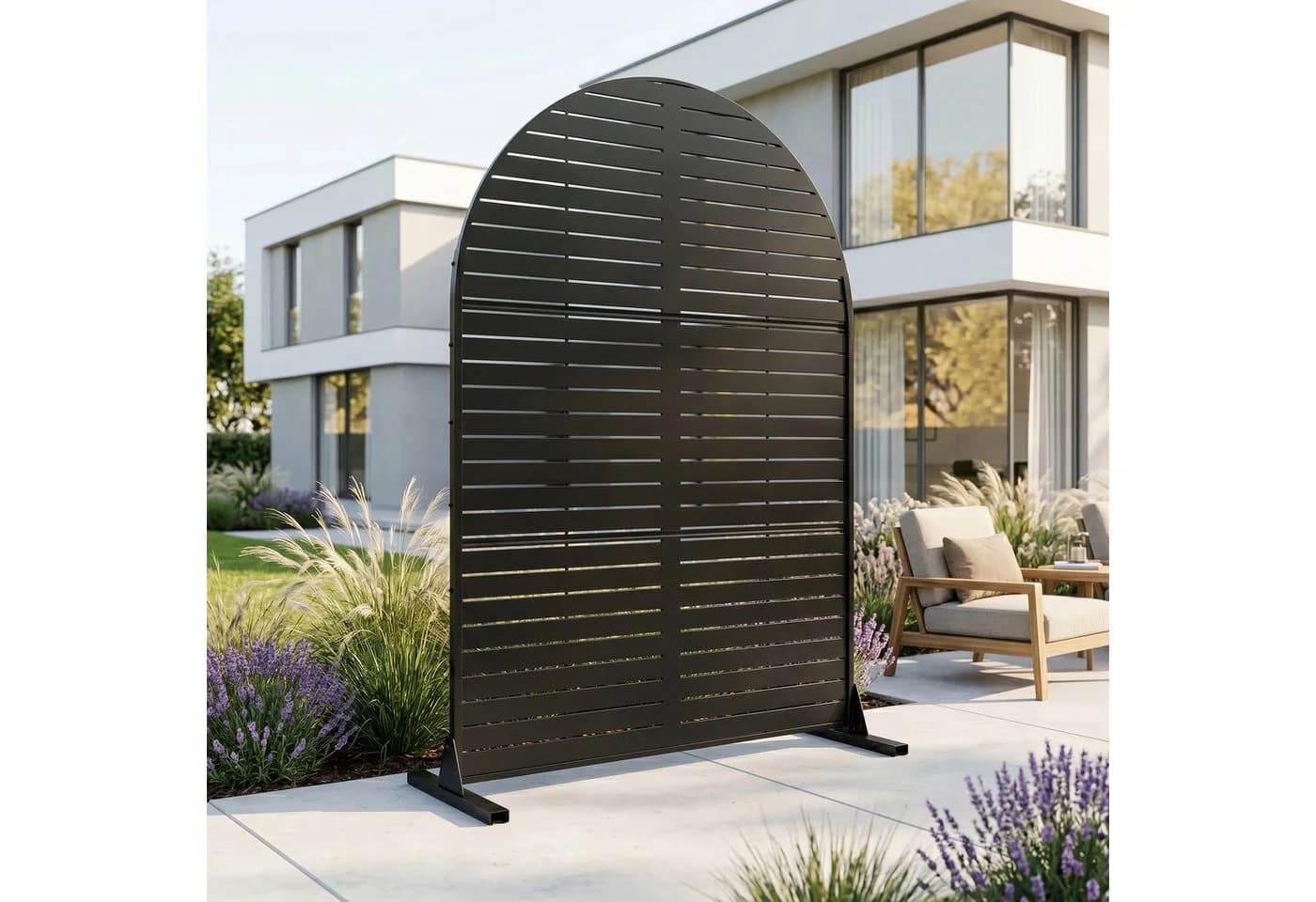 casa.pro Stellwand Nodepp Rundbogenform Stahl Schwarz - Bild 2