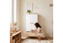 en.casa Kinderkleiderschrank Vaarentaa mit Schublade Weiß/Eiche Bild 5