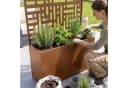 casa.pro Trennwand mit Blumenkasten Bernalda Stahl Braun Bild 5