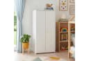 en.casa Kinderkleiderschrank Beldinupp 2 Türen Weiß Bild 2