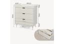 en.casa Wickelkommode Sallinrar Beige mit abnehmbarer Auflage Bild 3