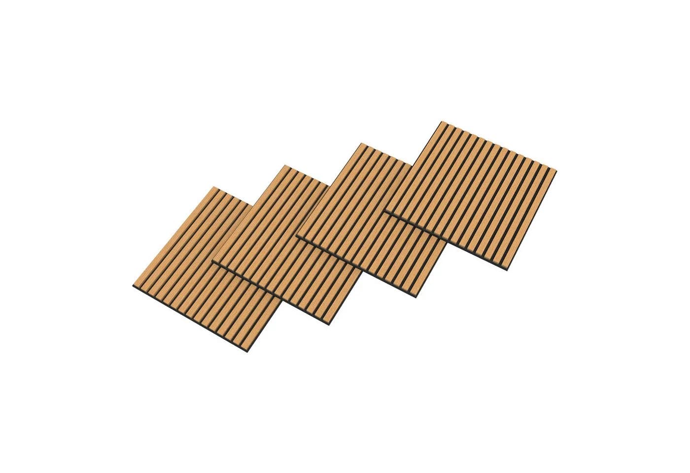 neu.holz 3D Wandpaneel Set 8-tlg. Vang Eiche dunkel Akustiklamellen - Bild 3