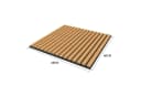 neu.holz 3D Wandpaneel Set 8-tlg. Vang Eiche dunkel Akustiklamellen Bild 5