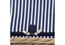 casa.pro Picknickkorb mit Kühltasche & Besteck für 2 Personen Weide Blau-Weiß Bild 4