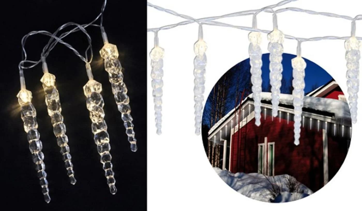 Gravidus LED-Lichterkette Eiszapfen Warmweiß Innen/Außen - Bild 2