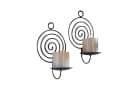 Gravidus Wandkerzenhalter 2er Set Spirale Metall Schwarz Bild 1