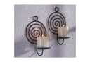 Gravidus Wandkerzenhalter 2er Set Spirale Metall Schwarz Bild 2