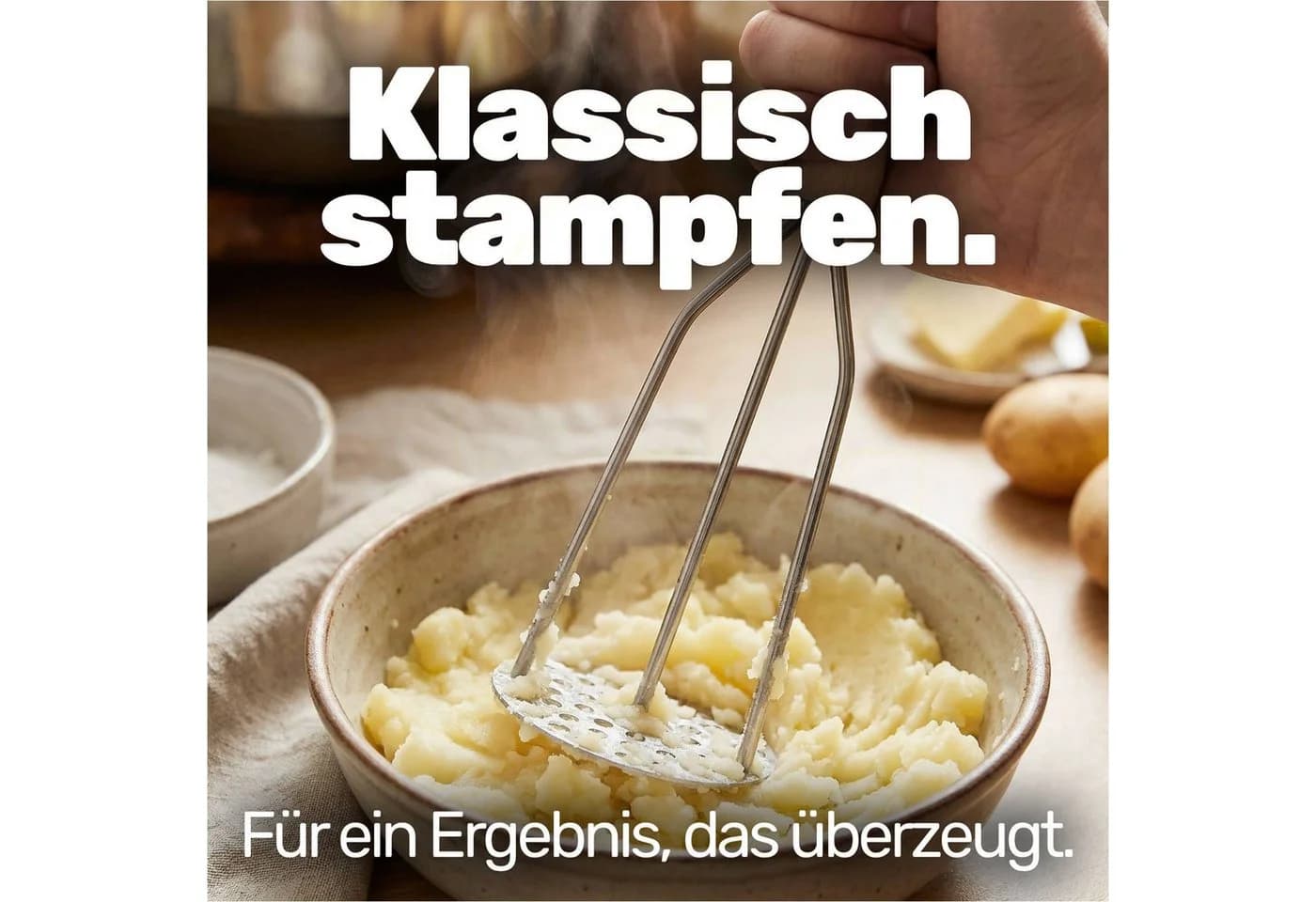 Gravidus Kartoffelstampfer Buche Metall Natur - Bild 3