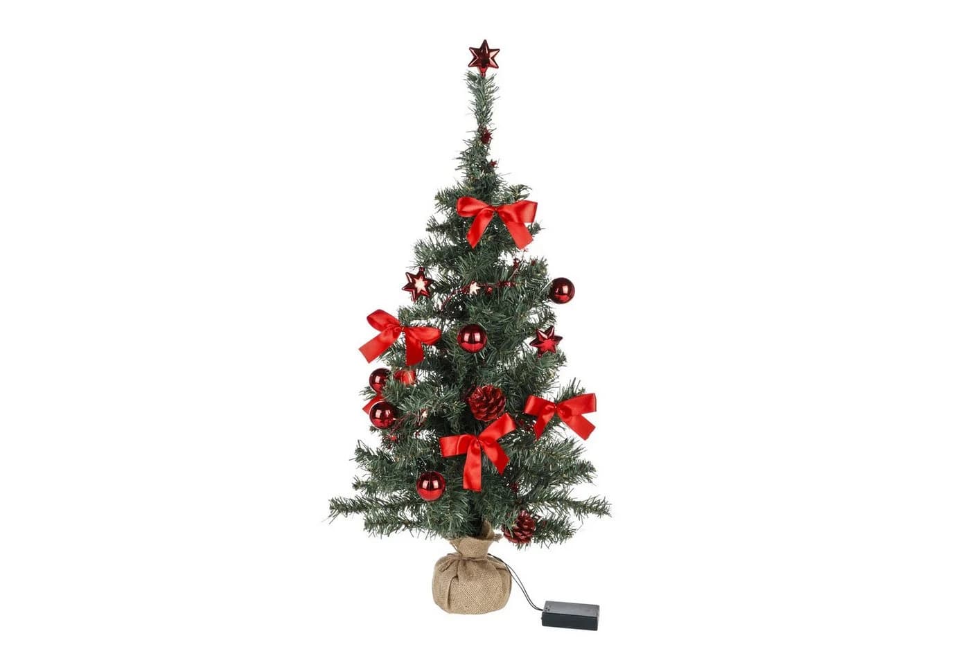 Gravidus Künstlicher Weihnachtsbaum mit 20 LEDs und Deko