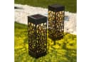 Gravidus LED Solarleuchte 2er Set Schwarz Gartenlampe Bild 2