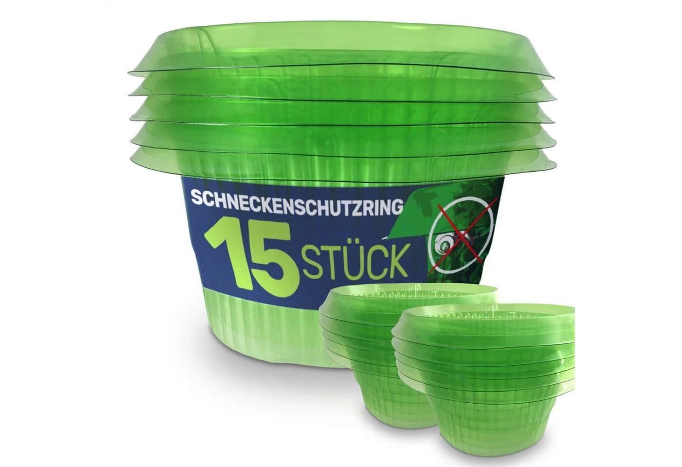 Gravidus Schneckenschutzring Set 15-tlg. Grün Kunststoff - Bild 2
