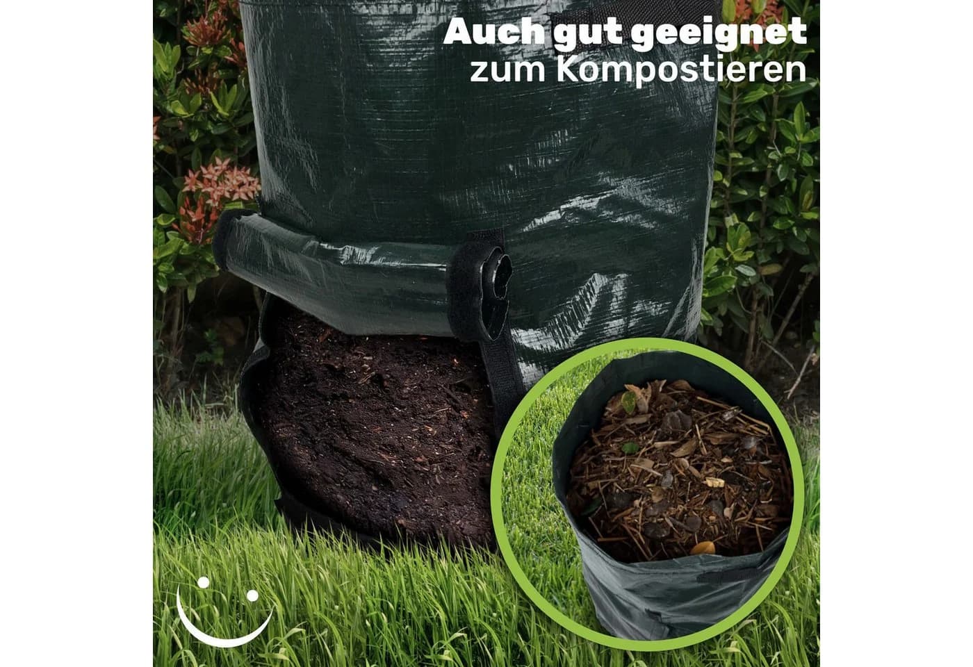 Gravidus Pflanzsack für Gemüse & Kartoffeln, 40L, Grün/Schwarz, 6er Set - Bild 5