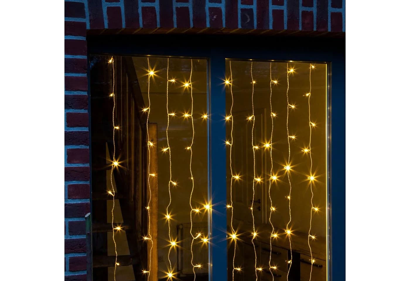 Gravidus LED-Lichtervorhang 120 warmweiße LEDs 2m x 1m