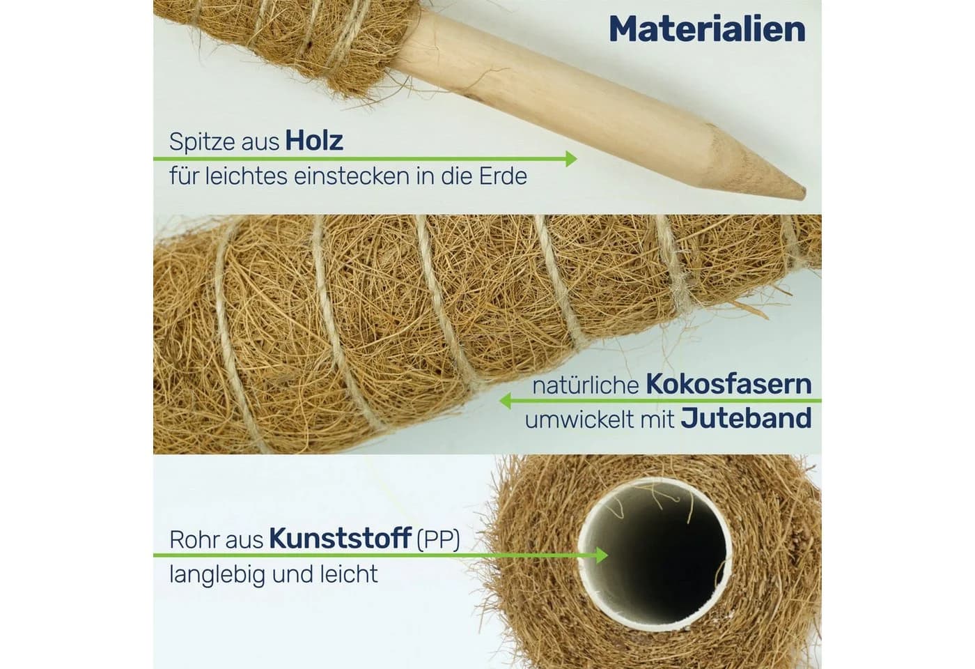 Gravidus Rankhilfe Erweiterbare Pflanzenstütze mit Kokosfilz - Bild 5