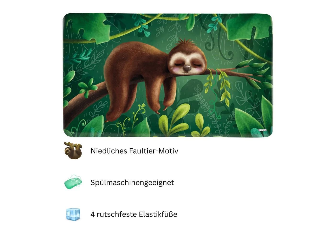 Gravidus Frühstücksbrettchen Melamin rutschfest Faultier Design - Bild 4