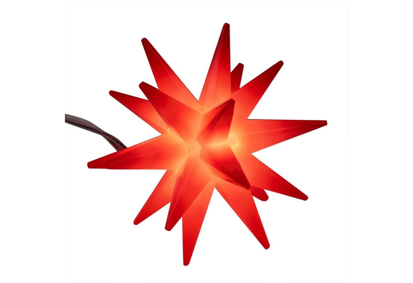 Gravidus LED-Lichterkette Sterne Rot 5 Warm Weiße LEDs 6 cm Ø Timer