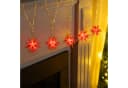 Gravidus LED-Lichterkette Sterne Rot 5 Warm Weiße LEDs 6 cm Ø Timer Bild 2