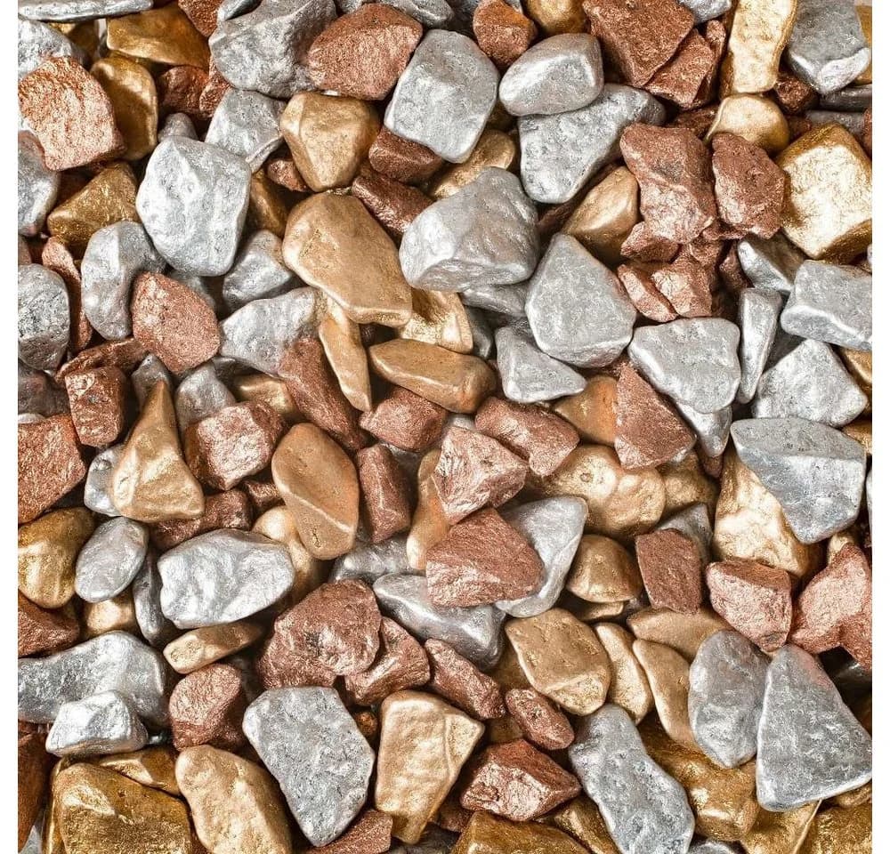 Eurosand Dekosteine Metallic 9-13mm 500g Gold/Silber/Bunt - Bild 2