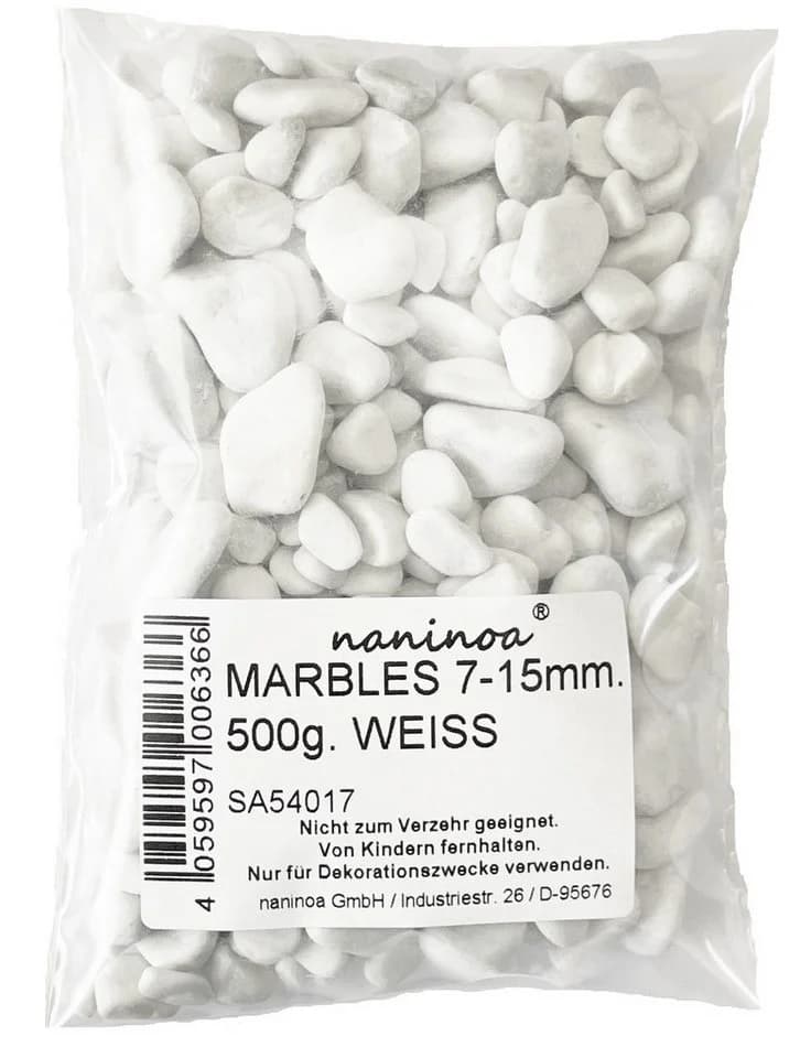 Eurosand Dekokies MARBLES 7-15mm 500g Weiß Marmor - Bild 3