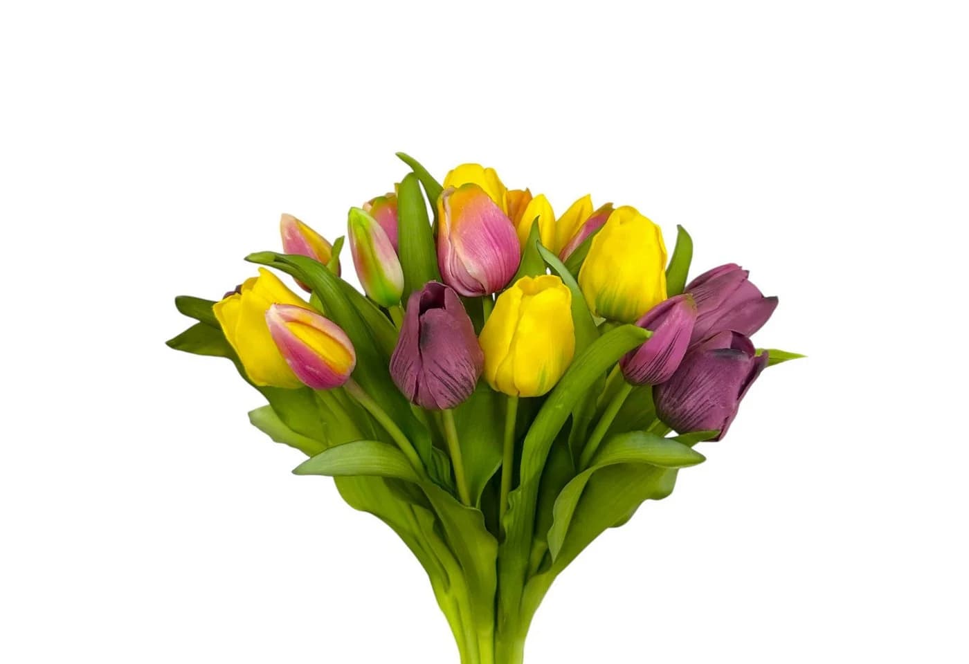 Künstlicher Tulpenstrauß 32cm Gelb-Burgund naninoa GmbH - Bild 2