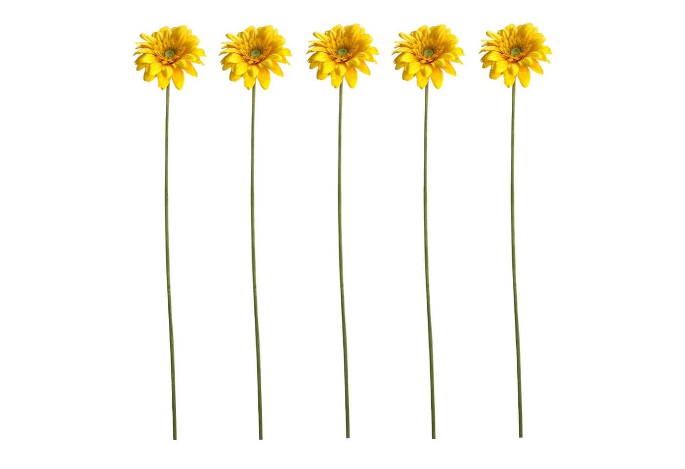 naninoa Künstliche Gerbera 5er Set Gelb