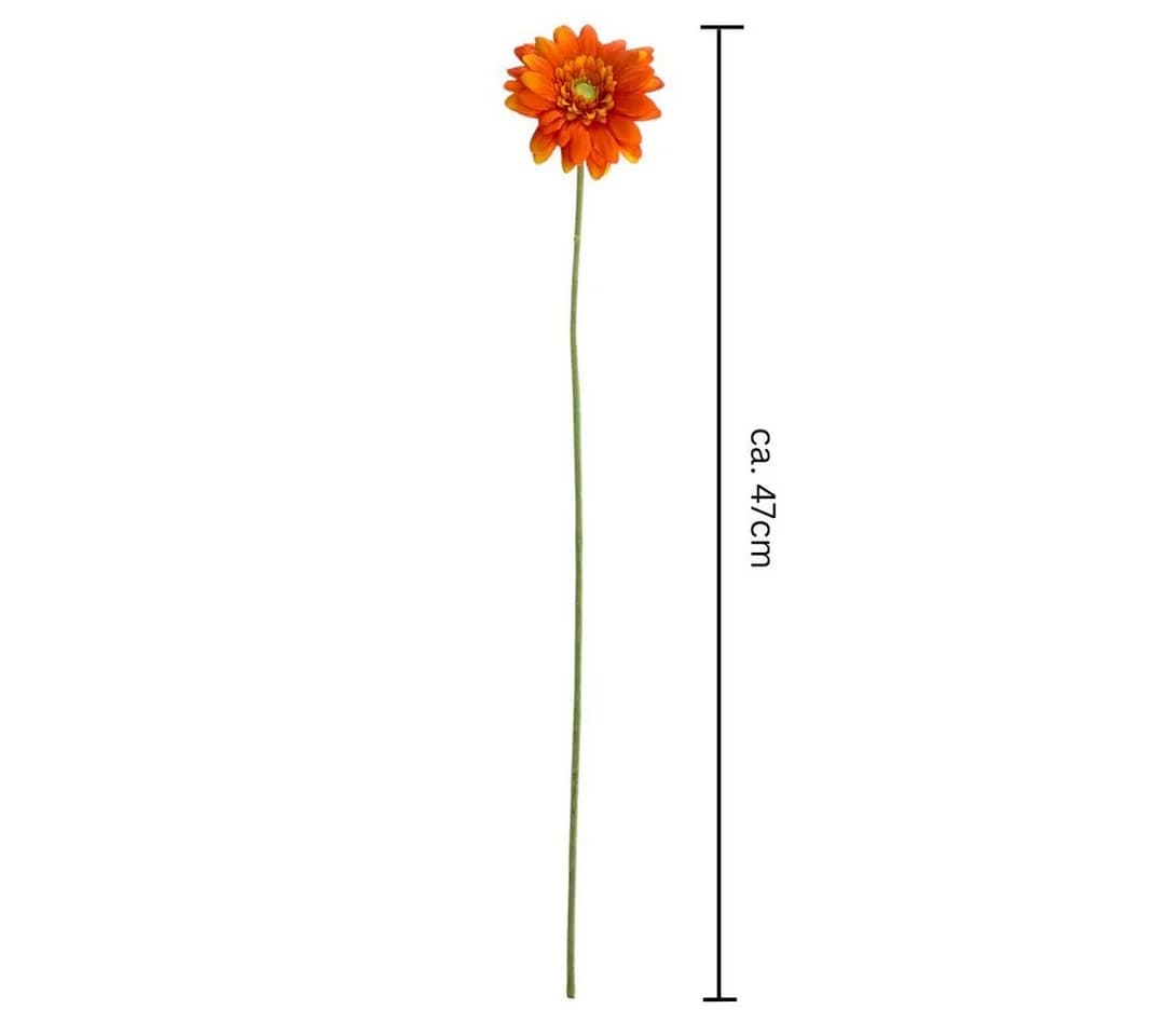 naninoa Künstliche Gerbera 5er Set Orange 47 cm - Bild 3