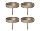 Dragimex 4er Set Kerzenpick-Halter Aluminium Silber Bild 2