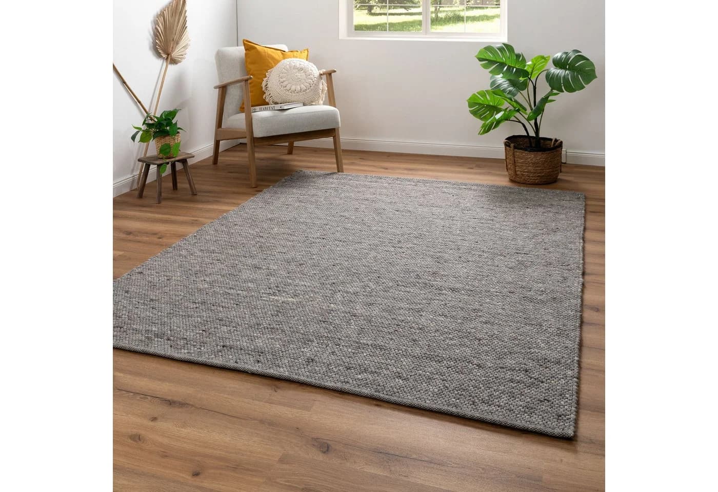 Steffensmeier Wollteppich Benin mit Fusselstopp, Rechteckig, Handwebteppich, 15mm, 2500g/m² - Bild 2