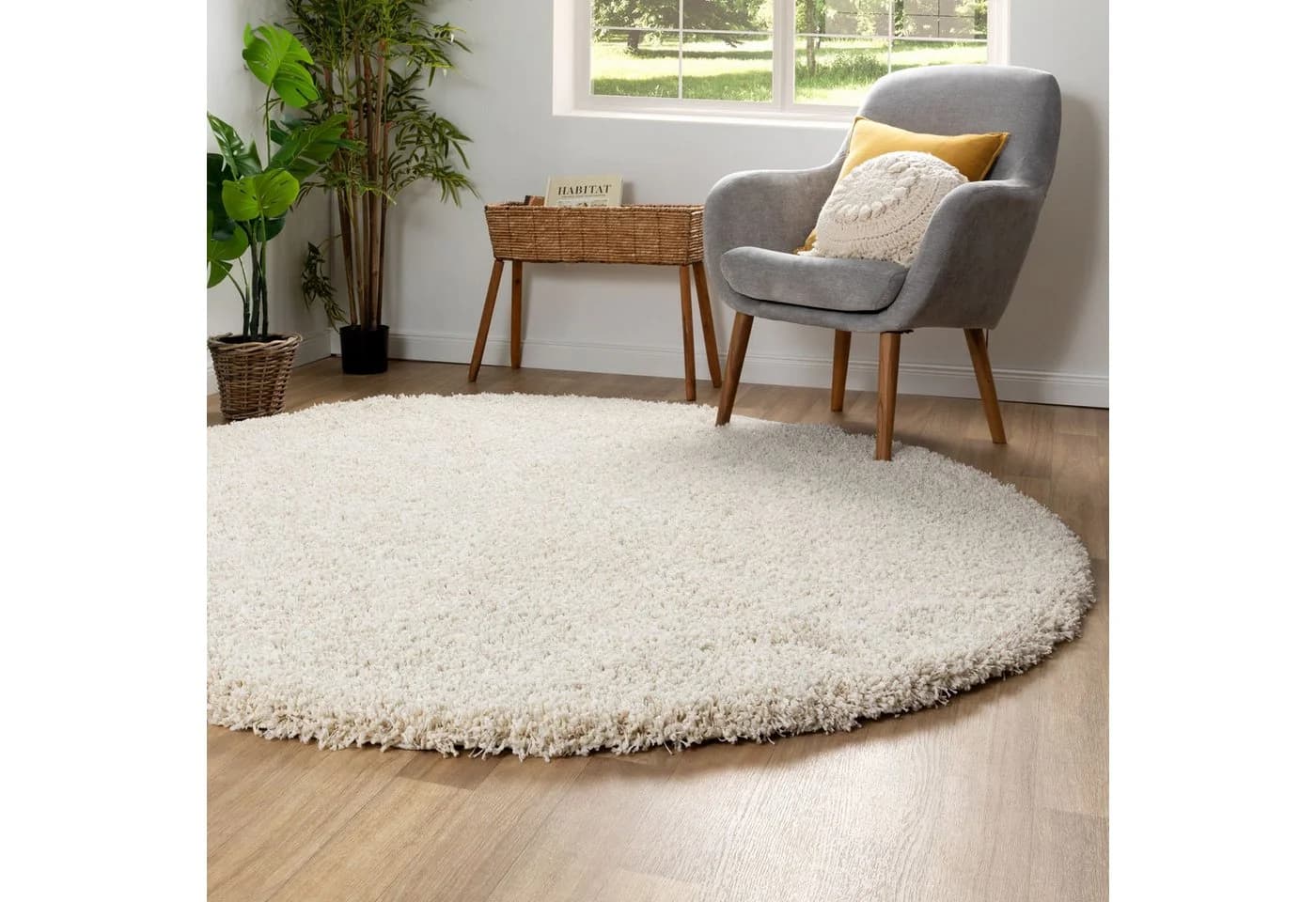 Steffensmeier Hochflor-Teppich Twilight Shaggy Rund Creme - Bild 2