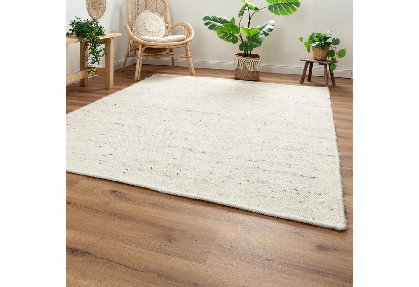 Steffensmeier Wollteppich Korinth Handwebteppich Schurwolle Natur - Bild 2