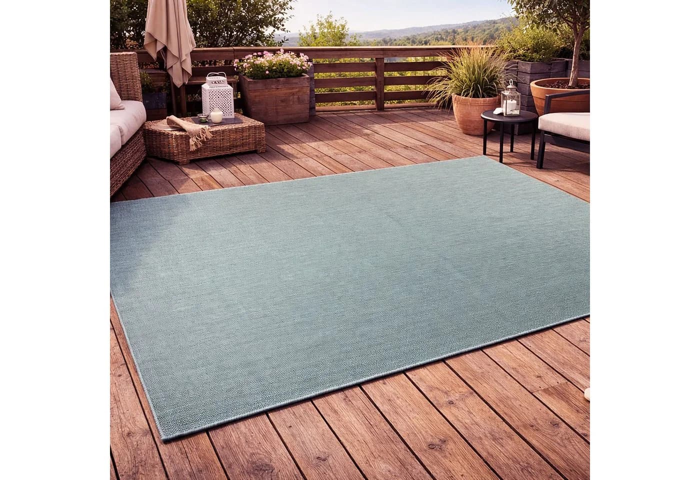 Steffensmeier Teppich Gotland In- und Outdoor wasserfest Mint - Bild 2